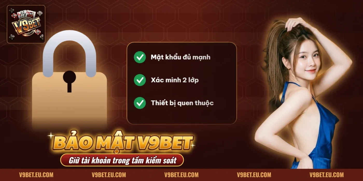 Khiên bảo mật và màn hình nhập mã xác nhận trên điện thoại của V9BET