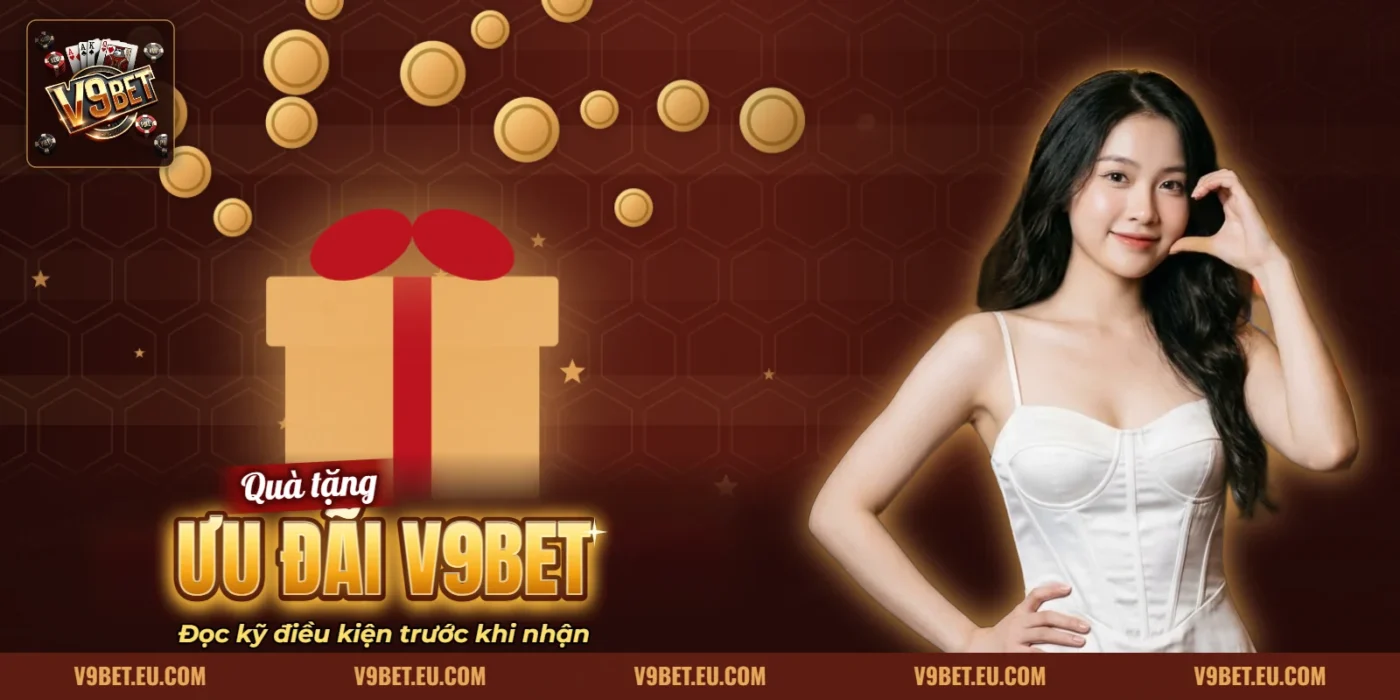 Thẻ ưu đãi thành viên V9BET kèm hộp quà
